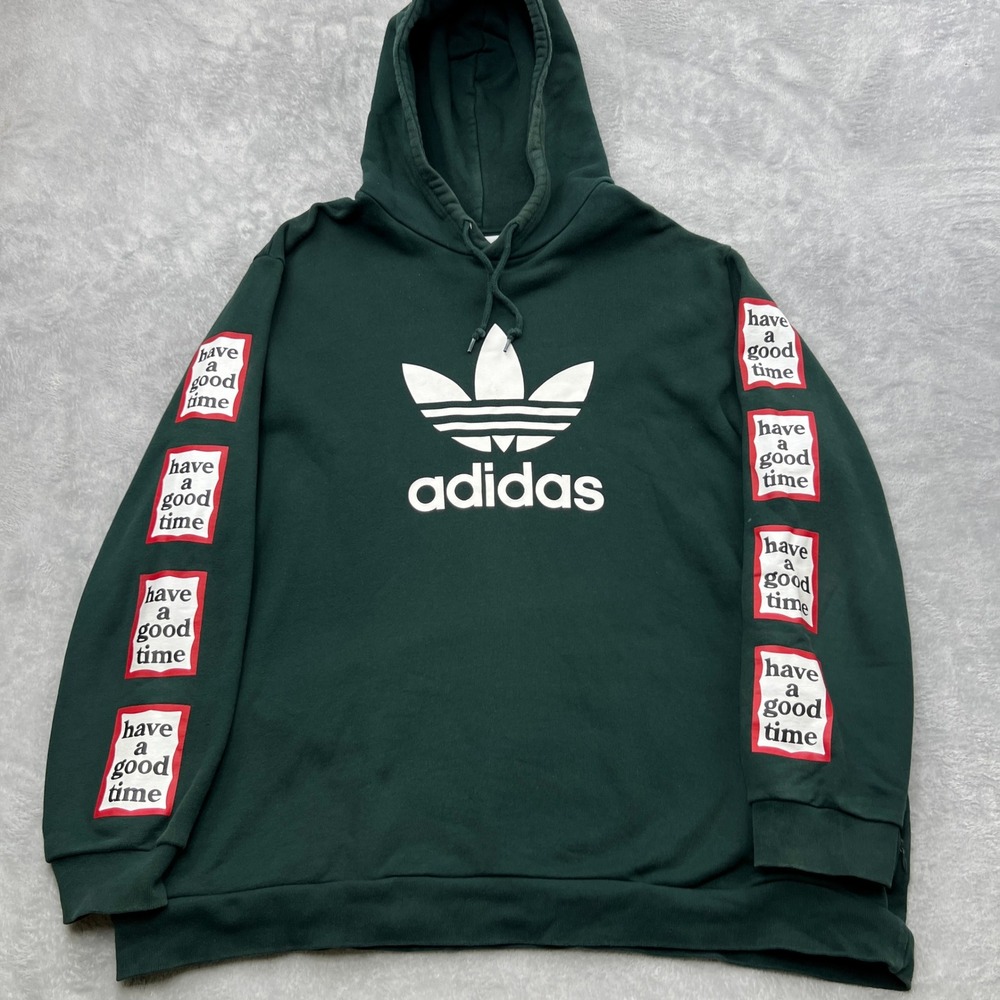 Adidas Have A Good Time Graphic Hoodie Size 2XL‎ Green Mens Streetwear DP6103